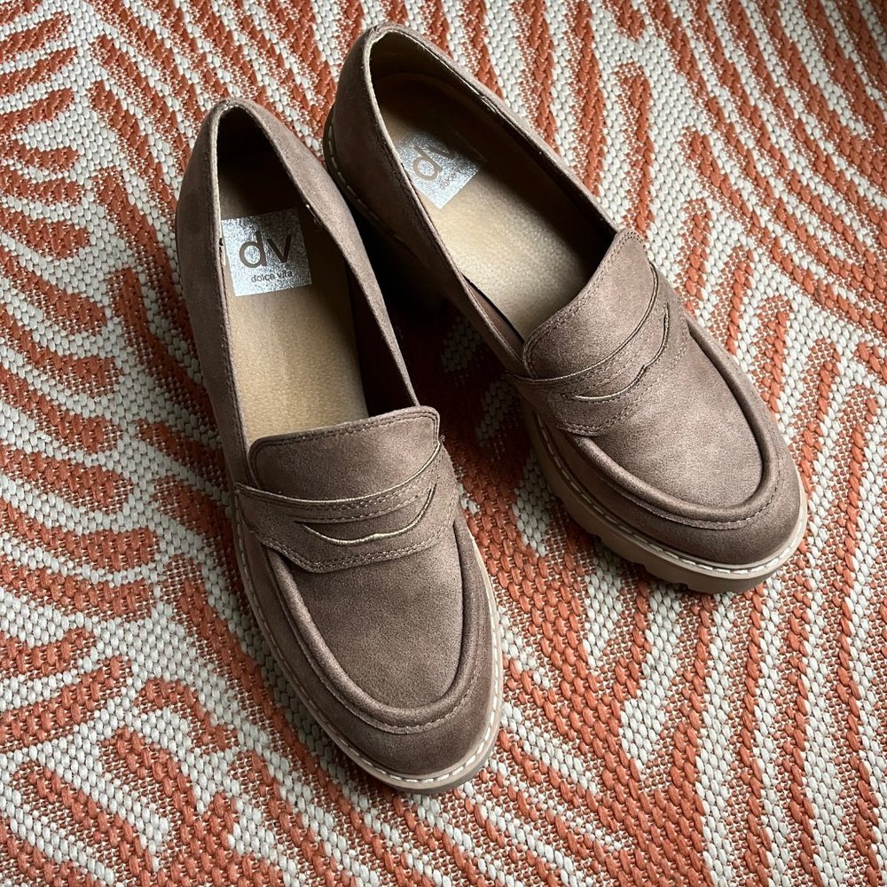 Dolce Vita Suede Penny Loafers (Women Size 8 but fits like an 8.5)